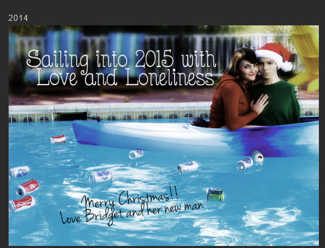 Sister Embraces The Single Life With Christmas Cards (5 pics)