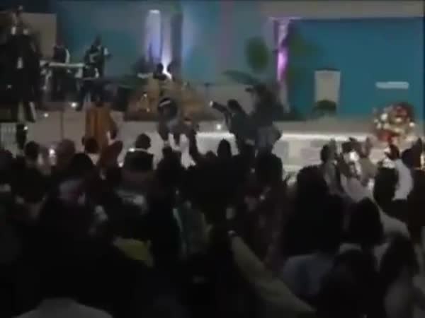 Pastor Chris Oyakhilome Knocks Down Church Members