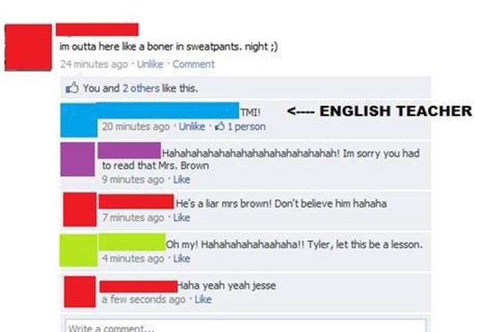 This Is Why Teachers Shouldn't Use Facebook (8 pics)