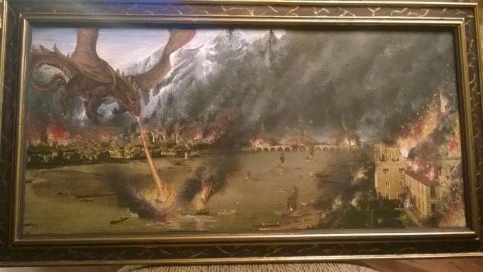 This Thrift Store Painting Has Been Improved Big Time (3 pics)