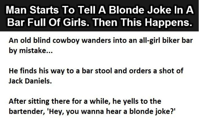 Blind Man Wants To Tell The Wrong Joke In The Wrong Bar (3 pics)