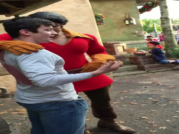 Gaston Humbles Tourist During Push Up Contest