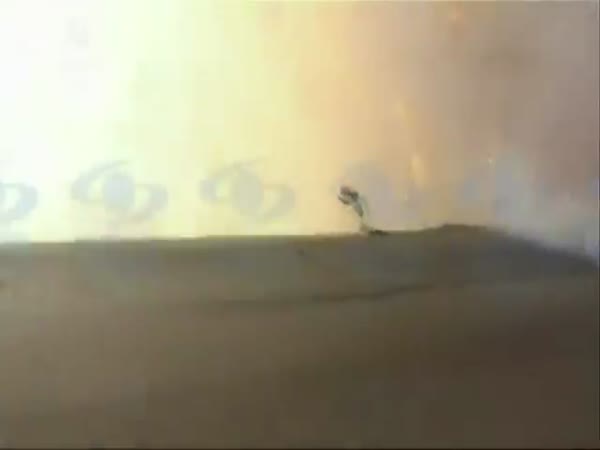 Camera Operator Knocked Down By Fireworks