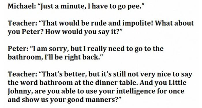 Teacher Tries To Teach Her Students Manners And Their Replies Are Hilarious (3 pics)
