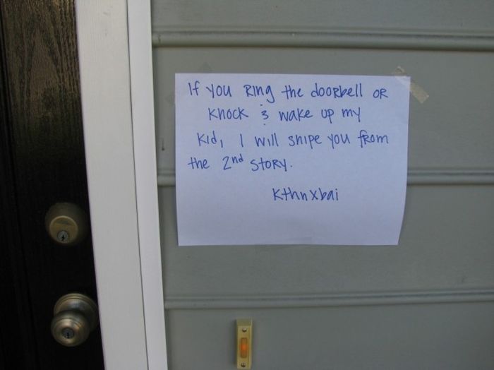 Funny Doorbell Notes From Angry Moms (17 pics)