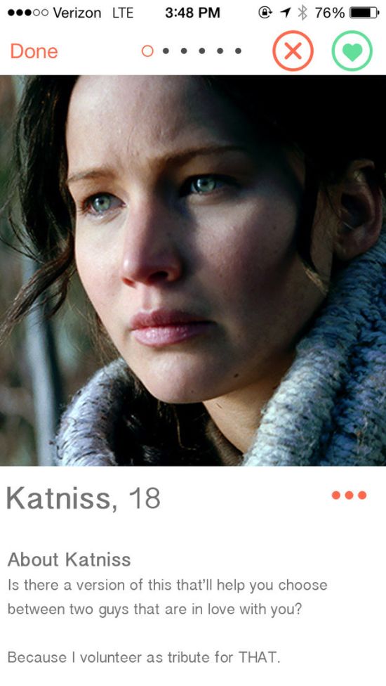 When Characters From The Hunger Games Get On Tinder (16 pics)