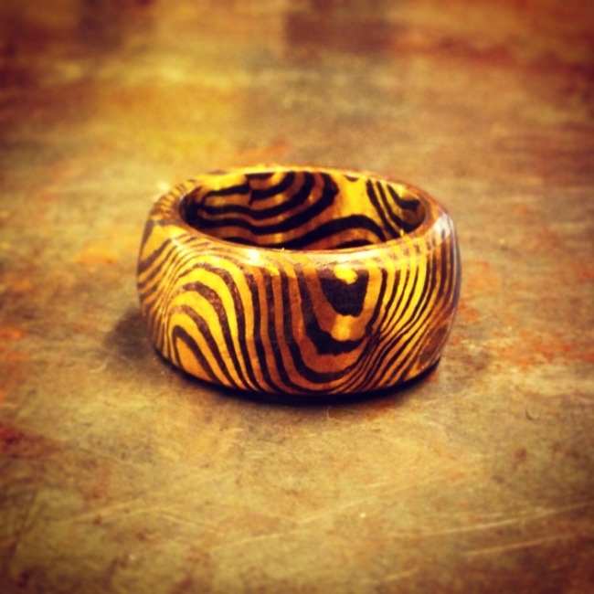 Wood Grain Metal Gets Turned Into A Ring (14 pics)