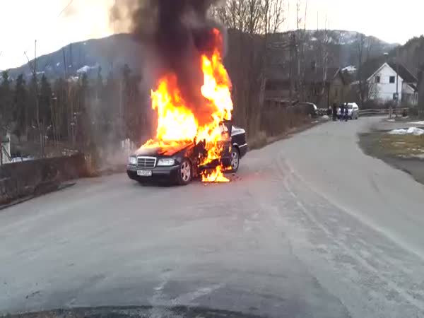 Firefighters Extinguishing A Car Fire Goes Wrong