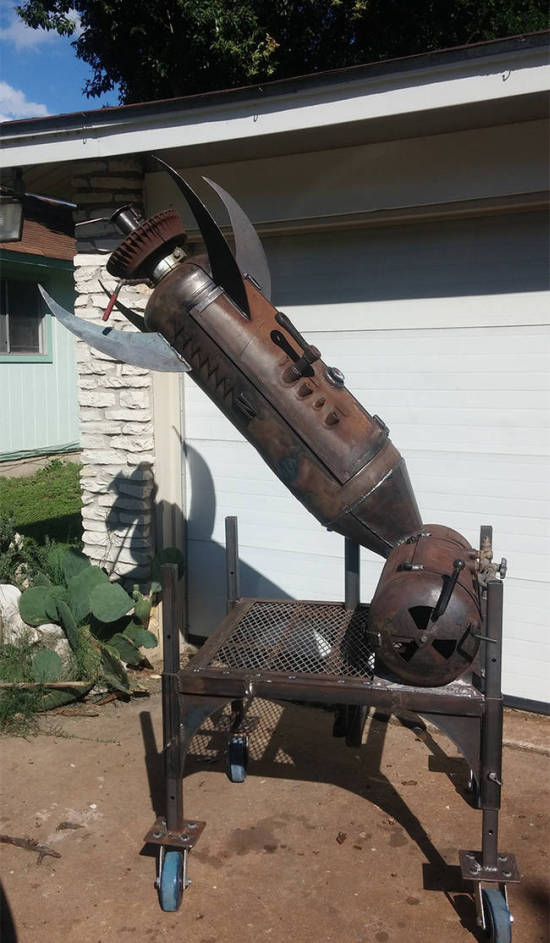 Scrap Metal Turned Into A Cool Barbecue Smoker (13 pics)