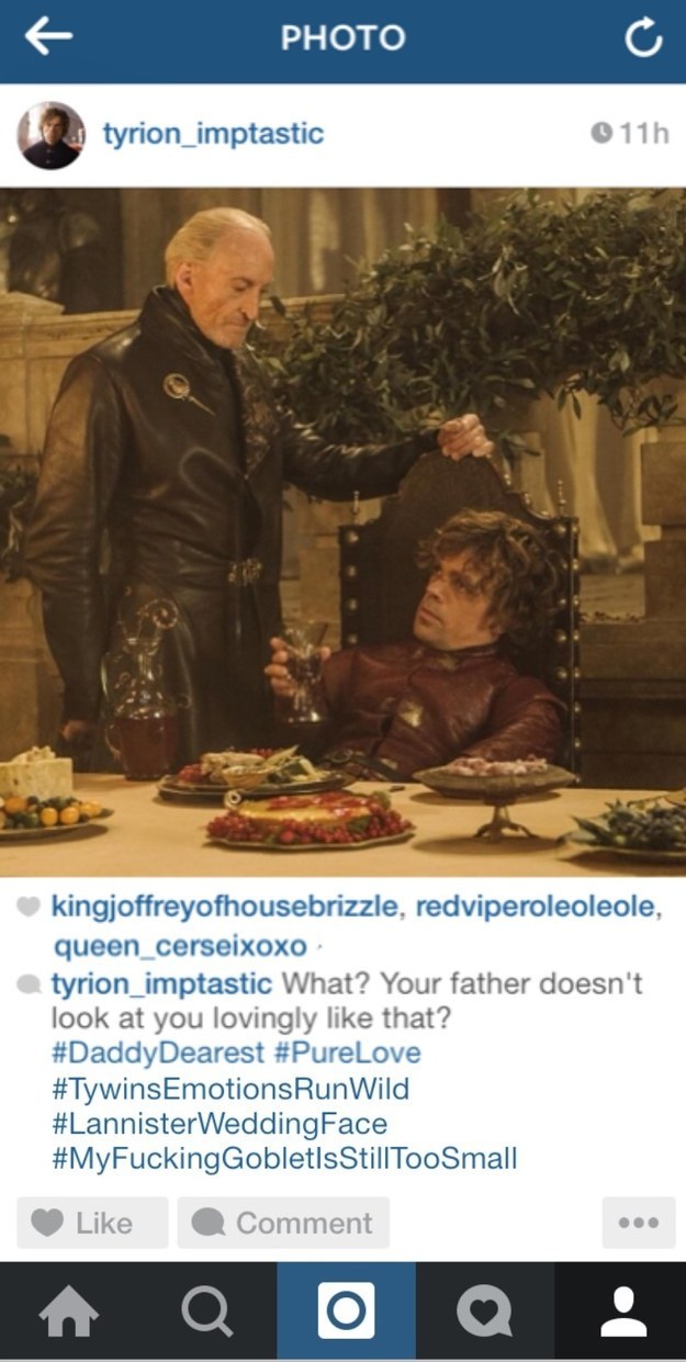 If Tyrion Lannister From “Game Of Thrones” Was On Instagram (12 pics)