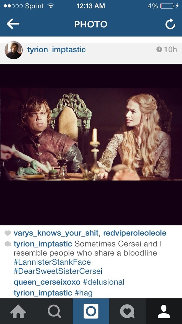 If Tyrion Lannister From “Game Of Thrones” Was On Instagram (12 pics)