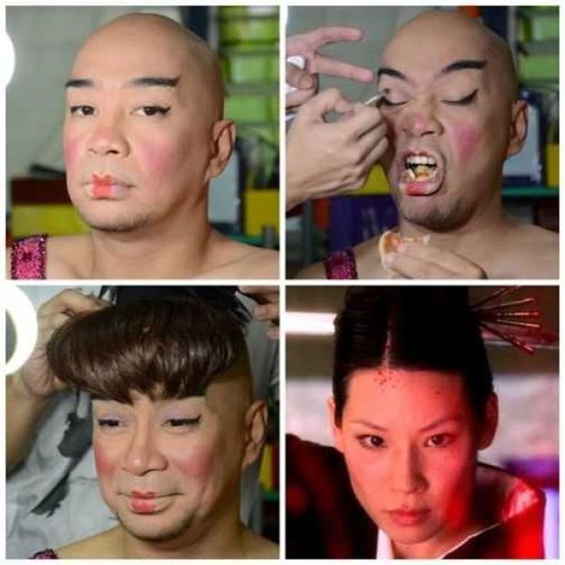 The Most "Impressive" Celebrity Makeup Makeovers (36 pics)