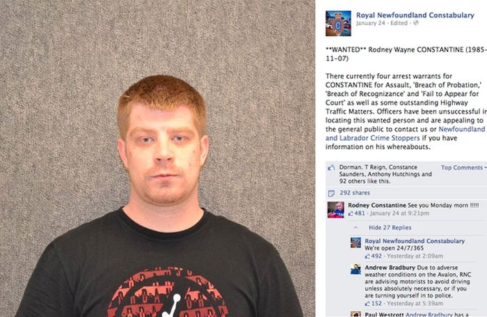 Wanted Man Turns Himself In On Facebook (3 pics)