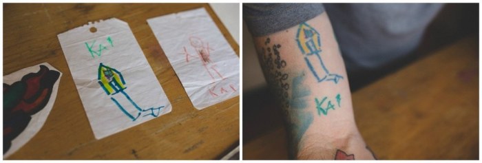 This Dad Gets All Of His Son's Doodles Tattooed On Him (10 pics)