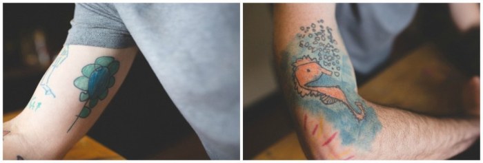 This Dad Gets All Of His Son's Doodles Tattooed On Him (10 pics)