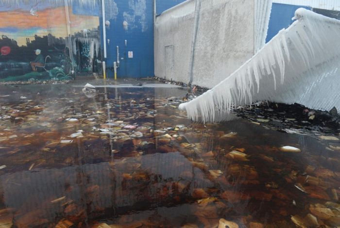 Brooklyn Warehouse Burns Down Then Freezes (11 pics)