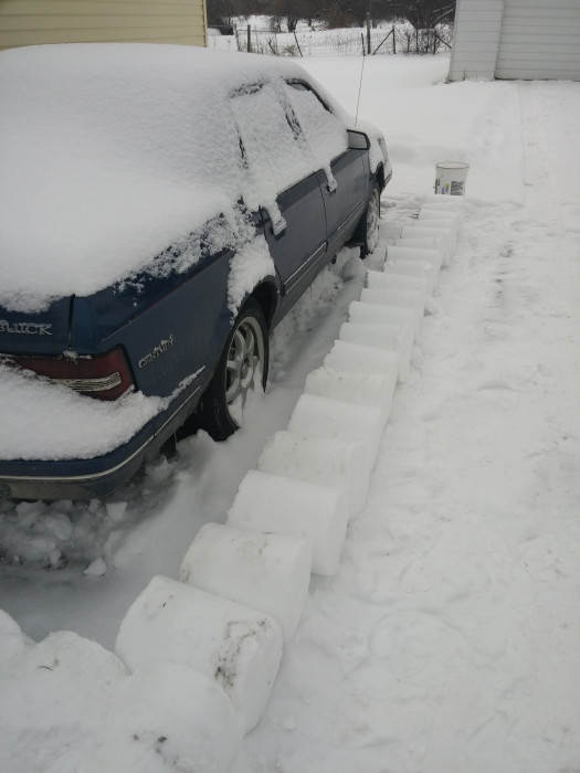 This Poor Guy Is Never Going To Get His Car Out (27 pics)
