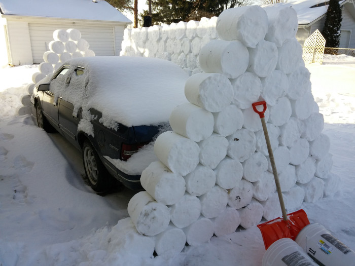 This Poor Guy Is Never Going To Get His Car Out (27 pics)