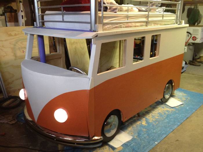 How To Build A VW Bus Bed For $100 (26 pics)