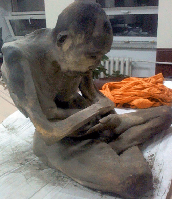 Scientists Find 200 Year Old Mummified Monk Still Meditating (3 pics)