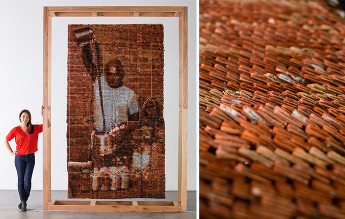 This Artist Created Something Incredible With 20,000 Teabags (9 pics)