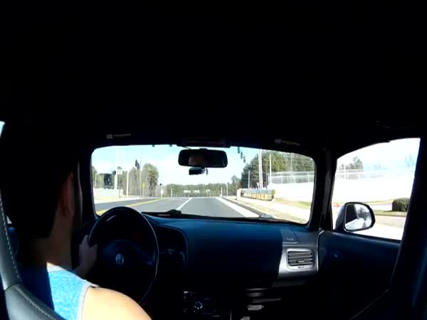 Lady Runs Red Light And Hits Honda S2000
