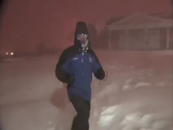Jim Cantore Celebrates Thundersnow