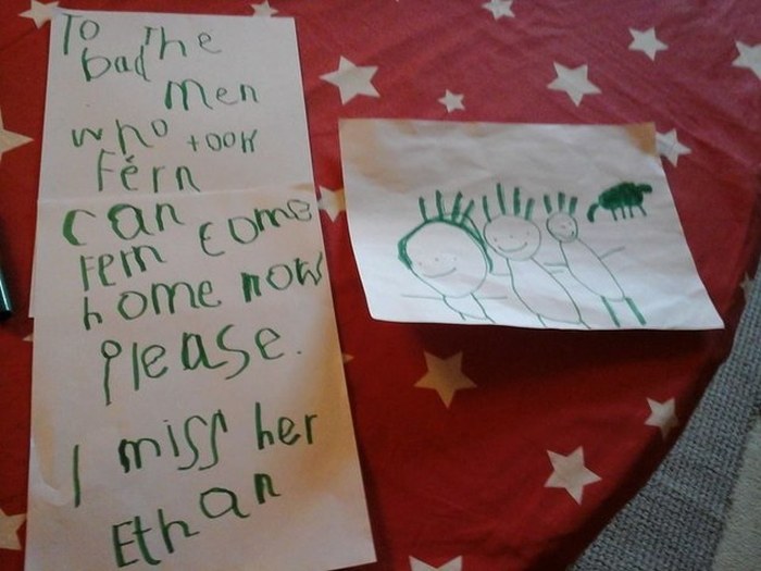 4 Year Old Writes Heartbreaking Letter After His Puppy Gets Stolen (3 pics)