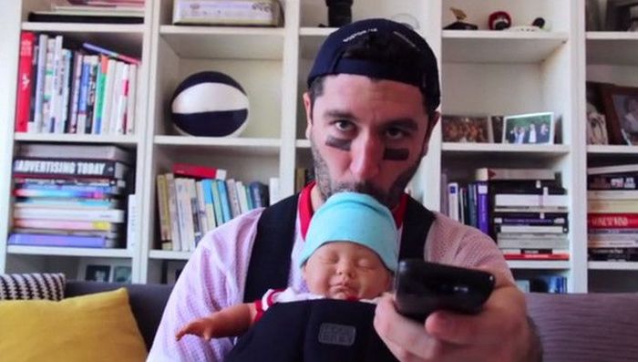 This Fake Baby Will Help You Get Away With Drinking In Public (4 pics)