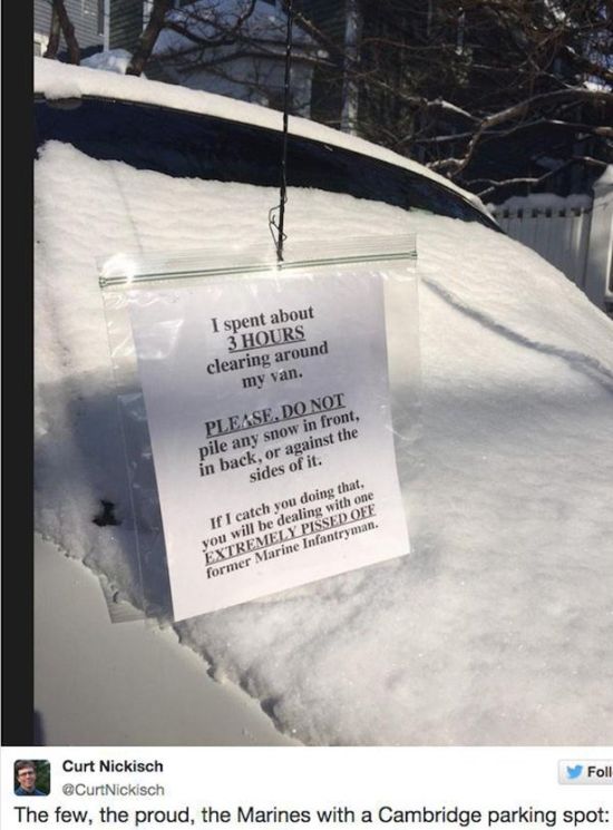 People In Boston Will Do Anything To Keep Their Parking Spots (17 pics)