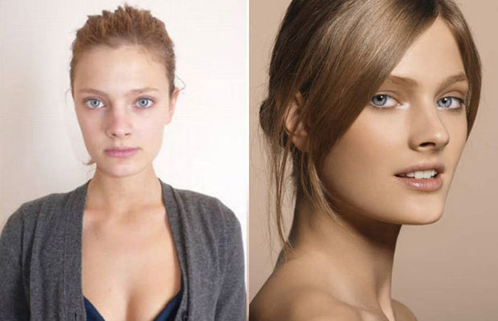 10 Famous Supermodels With And Without Makeup (10 pics)
