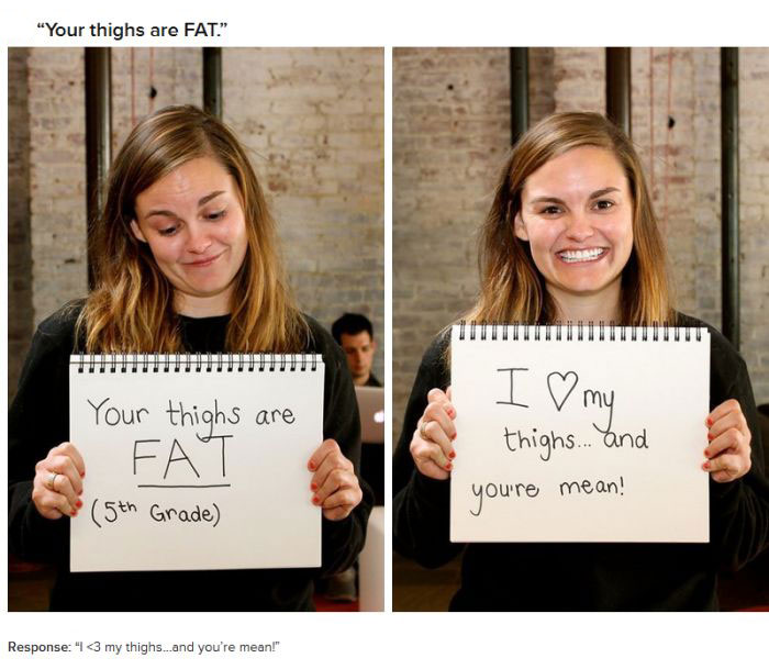 18 Women Respond To Mean Things People Said About Their Bodies (18 pics)