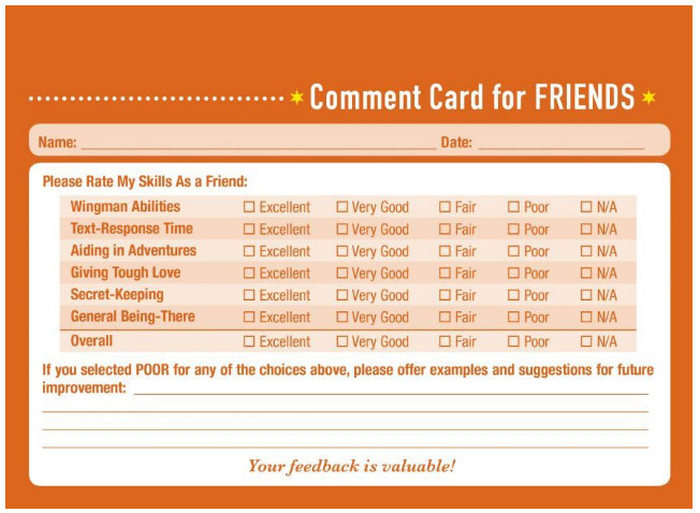 These Comment Cards Help You Score Your Personal Relationships (10 pics)