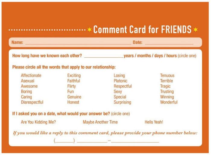 These Comment Cards Help You Score Your Personal Relationships (10 pics)