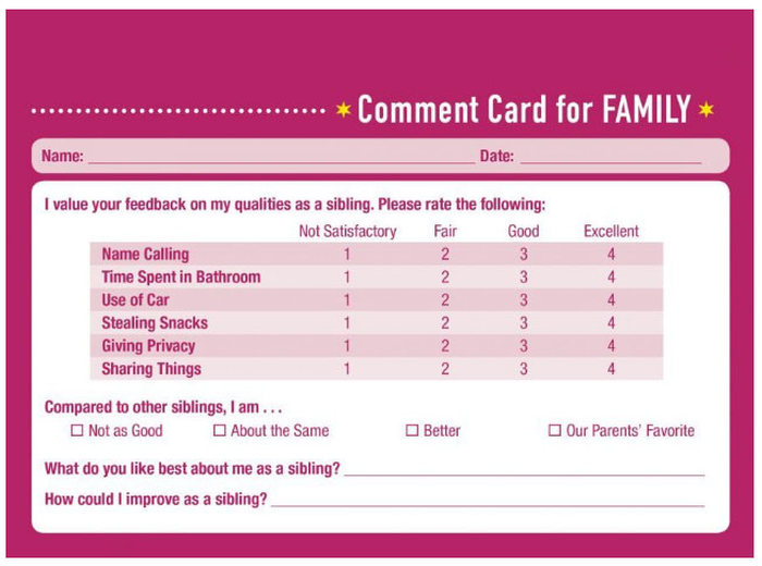 These Comment Cards Help You Score Your Personal Relationships (10 pics)