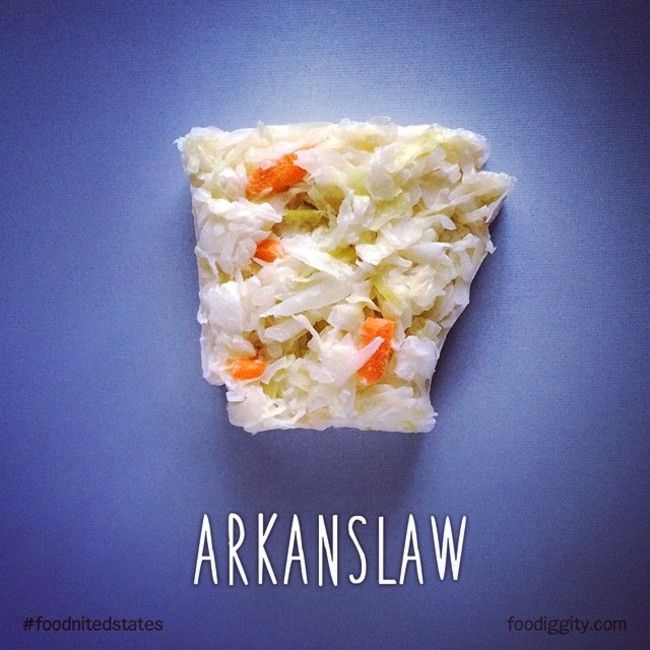 Dad And His Son Are Creating A Map Of The US With Puns And Food (25 pics)