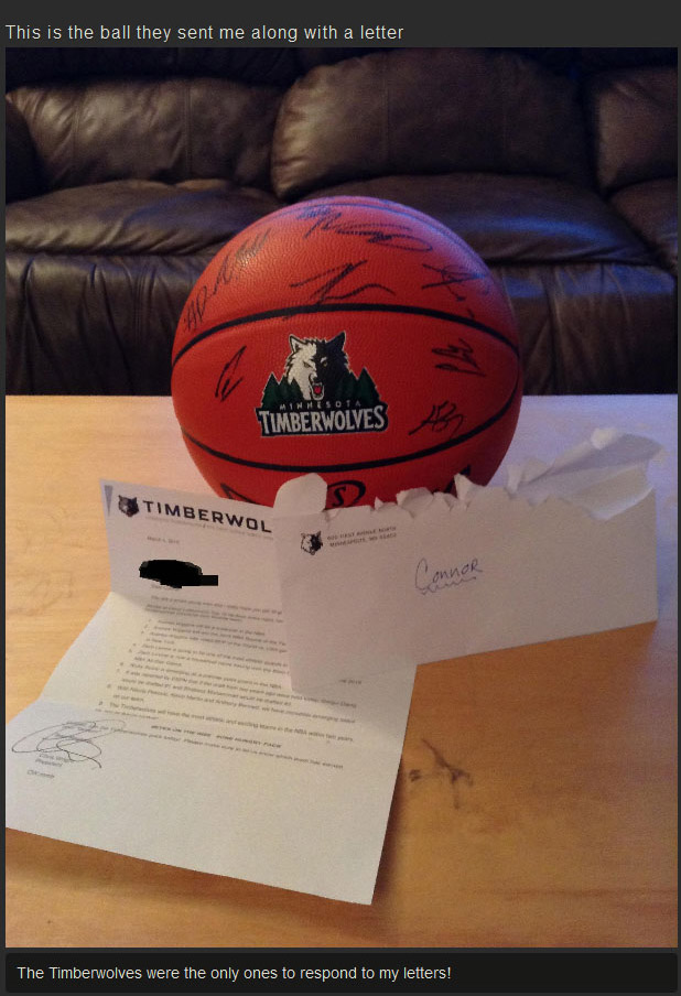 Every NBA Team Got A Letter From This Little Kid But Only One Responded (7 pics)