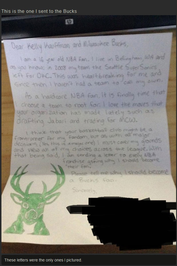 Every NBA Team Got A Letter From This Little Kid But Only One Responded (7 pics)
