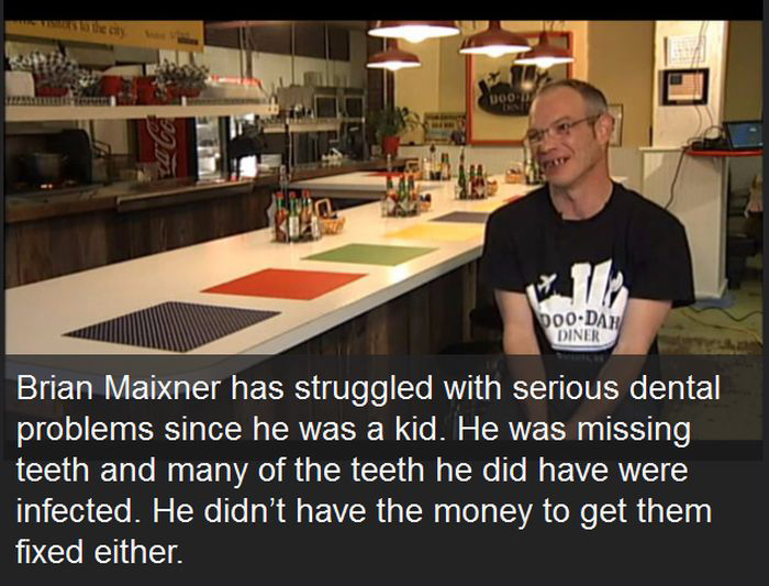 Wealthy Man Gives $25,000 Tip To Waiter So He Can Fix His Teeth (7 pics)