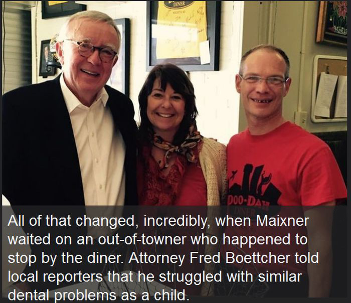 Wealthy Man Gives $25,000 Tip To Waiter So He Can Fix His Teeth (7 pics)