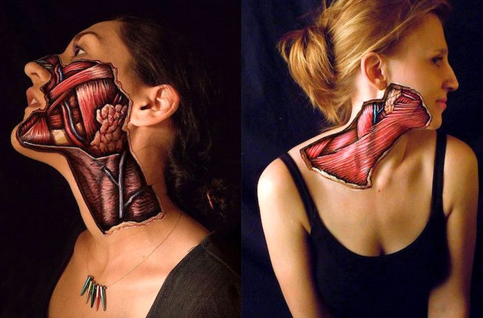 Danny Quirk Reveals What's Under Human Skin With Paint And Markers (13 pics)