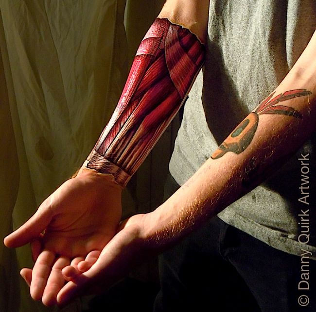 Danny Quirk Reveals What's Under Human Skin With Paint And Markers (13 pics)