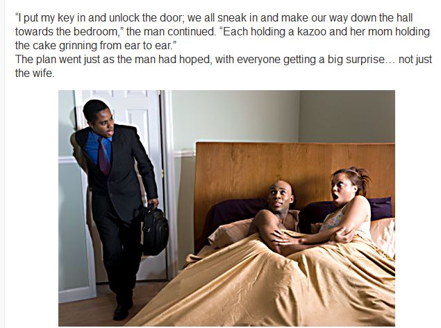 Man Invites Everyone Over For A Surprise Party To Catch Cheating Wife ... pic