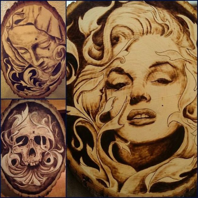 Artist Burns Famous Movie Characters Onto Wood (14 pics)