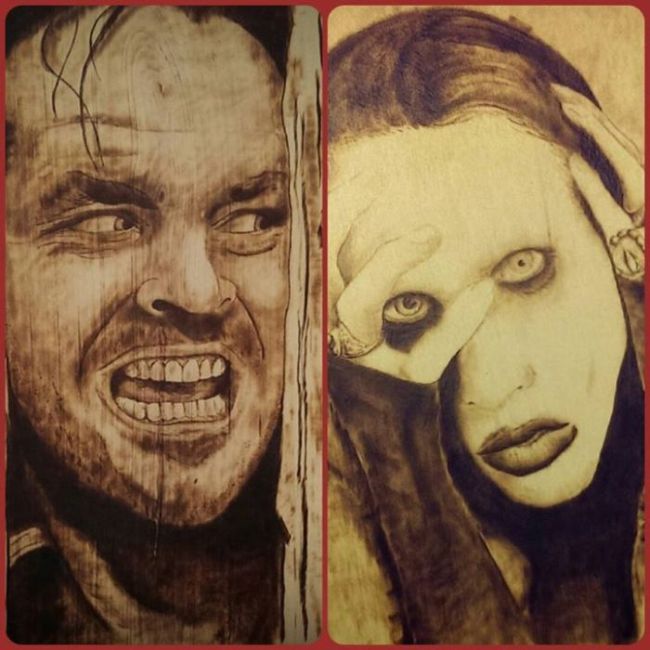 Artist Burns Famous Movie Characters Onto Wood (14 pics)