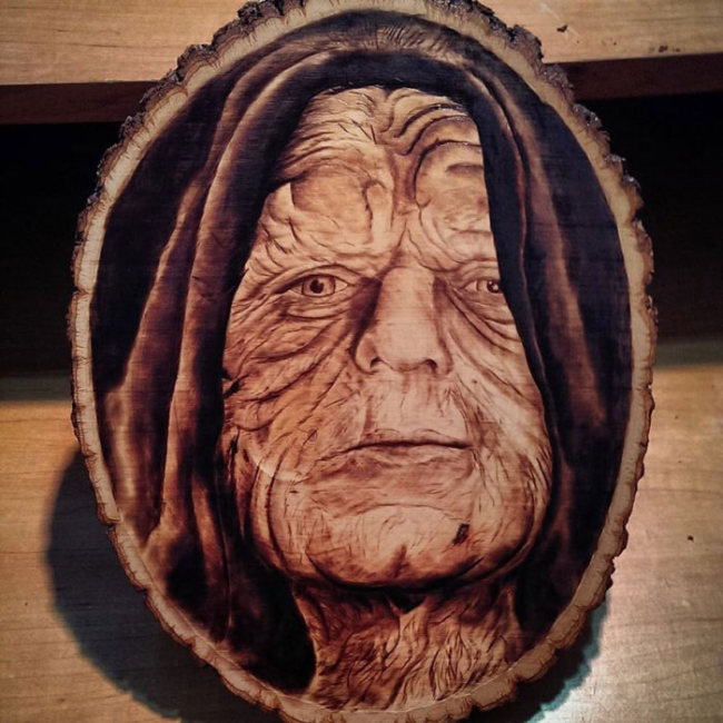 Artist Burns Famous Movie Characters Onto Wood (14 pics)