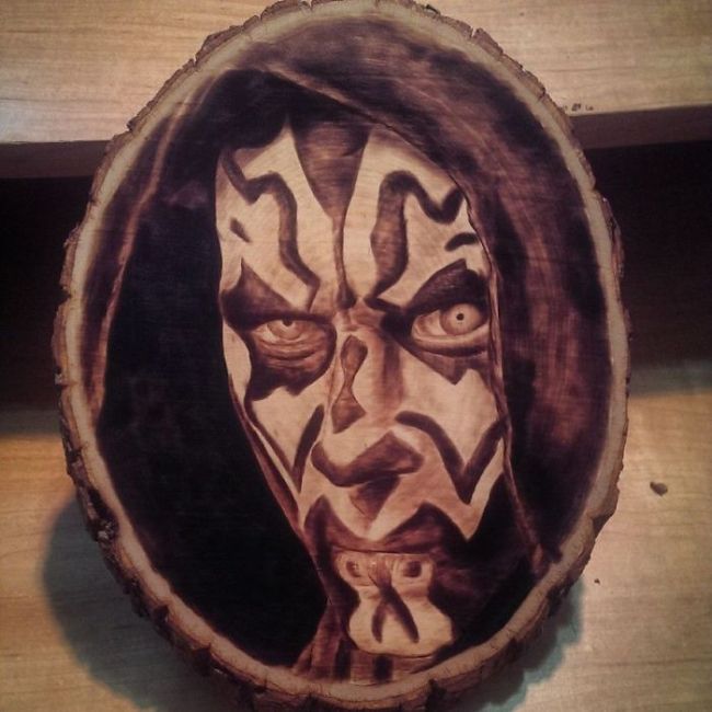 Artist Burns Famous Movie Characters Onto Wood (14 pics)