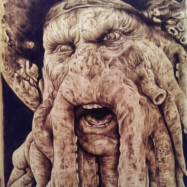 Artist Burns Famous Movie Characters Onto Wood (14 pics)