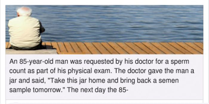 85 Year Old Man Tries To Give His Doctor A Sperm Count With Hilarious Results