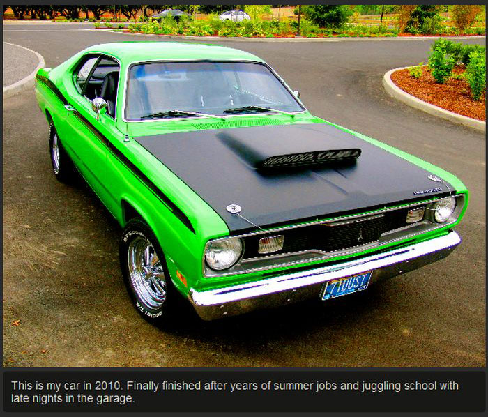 Plymouth Duster Goes From Hunk Of Junk To Award Winning Car (25 pics)